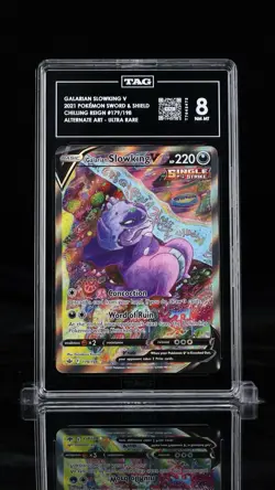 Pokemon Galarian Slowking v TCG Card Sword & Shield Chilling Reign 179/198 Tag 8 - Image 1
