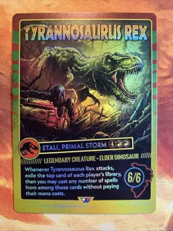 MTG Foil Borderless Tyrannosaurus Rex - Etali, Primal Storm SLD X Jurassic World - Image 1