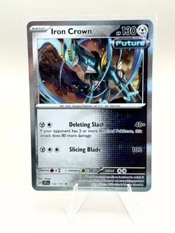 Iron Crown Reverse Holo Rare - 132/191 - Surging Sparks Pokemon 2024 - Image 1