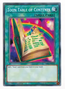 Yugioh Toon Table Of Contents SS01-ENC10 Speed Duel Common 1st Ed NM - Image 1