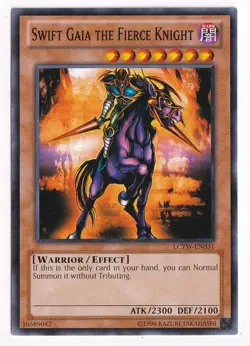 YUGIOH TCG SWIFT GAIA THE FIERCE KNIGHT LCYW-EN031 COMMON 1ST EDITION - Image 1