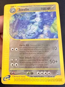 Steelix 35/147 2002 Aquapolis Pokemon Card TCG Vintage WOTC Non Holo Rare Lp/Mp - Image 3