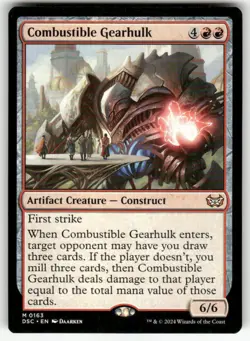 COMBUSTIBLE GEARHULK (MYTHIC RARE) MTG COMMANDER: DUSKMOURN: HOUSE OF HORROR - Image 1