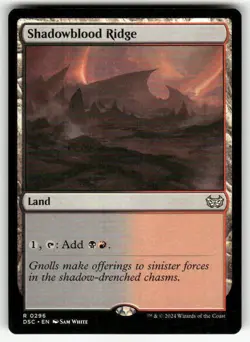 SHADOWBLOOD RIDGE #296 (RARE) MTG COMMANDER: DUSKMOURN: HOUSE OF HORROR - Image 1