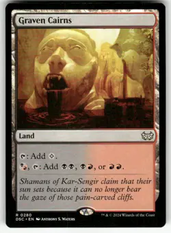 GRAVEN CAIRNS #280 (RARE) MTG COMMANDER: DUSKMOURN: HOUSE OF HORROR - Image 1