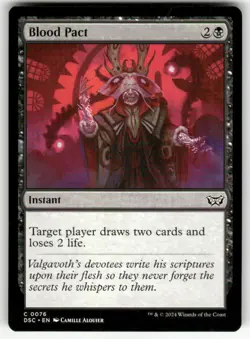 BLOOD PACT #76 (COMMON) MTG COMMANDER: DUSKMOURN: HOUSE OF HORROR - Image 1