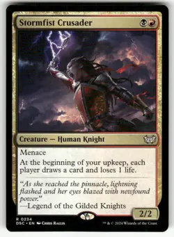 STORMFIST CRUSADER #234 (RARE) MTG COMMANDER: DUSKMOURN: HOUSE OF HORROR - Image 1