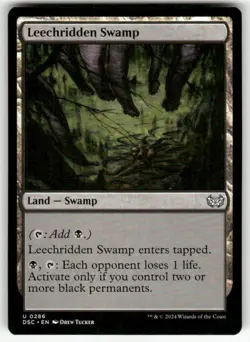 LEECHRIDDEN SWAMP #286 (UNCOMMON) MTG COMMANDER: DUSKMOURN: HOUSE OF HORROR - Image 1