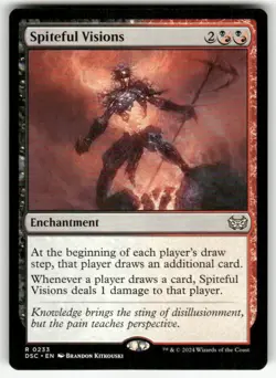 SPITEFUL VISIONS #233 (RARE) MTG COMMANDER: DUSKMOURN: HOUSE OF HORROR - Image 1