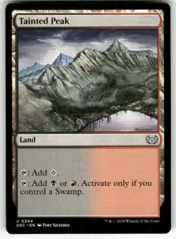 TAINTED PEAK #304 (UNCOMMON) MTG COMMANDER: DUSKMOURN: HOUSE OF HORROR - Image 1