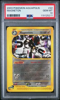 2003 POKEMON AQUAPOLIS #22 MAGNETON PSA 10 - Image 1