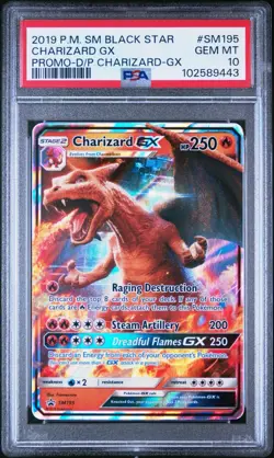 CHARIZARD GX 2019 POKEMON SM BLACK STAR PROMO #195 PSA 10 GEM MINT - Image 1