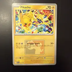 Pokemon Pikachu World Championships Celebration WINNER Promo SVP225 Event Card - Image 1
