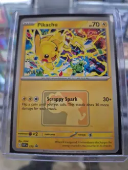 Pokemon Pikachu World Championships Celebration WINNER Promo SVP225 Event Card - Image 1