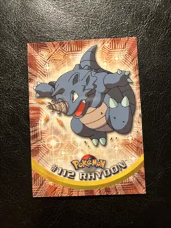 Pokemon Topps Card - Rhydon #112 Non Holo TV Animation Edition Blue Label - Image 1