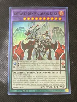 YuGiOh! Vaylantz Genesis Grand Duke TAMA-EN010 Super Rare 1st Edition Near Mint - Image 1