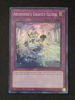 YuGiOh! - Archfiend's Ghastly Glitch TAMA-EN026 Super Rare 1st Edition Near Mint - Image 1