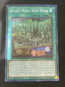 YuGiOh! - Vaylantz World - Konig Wissen TAMA-EN013 Super Rare 1st Edition NM - Image 1