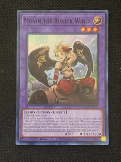 YuGiOh! - Mumin The Runick Wings TAMA-EN038 Super Rare 1st Edition Near Mint - Image 1