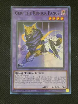 YuGiOh! - Geri the Runick Fangs TAMA-EN039 Super Rare 1st Edition Near Mint - Image 1