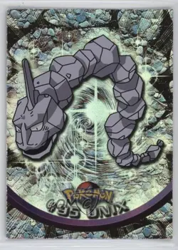 Onix Rainbow Foil Topps Pokemon TV Animation Edition Series 2 #95 2000 0qo1 - Image 1
