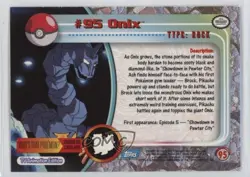 Onix Rainbow Foil Topps Pokemon TV Animation Edition Series 2 #95 2000 0qo1 - Image 2