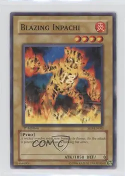 Blazing Inpachi 1st Ed. YuGiOh Blaze of Destruction Structure Deck #SD3-EN003 - Image 1