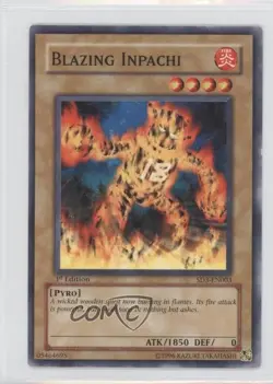 Blazing Inpachi 1st Ed. YuGiOh Blaze of Destruction Structure Deck #SD3-EN003 - Image 1