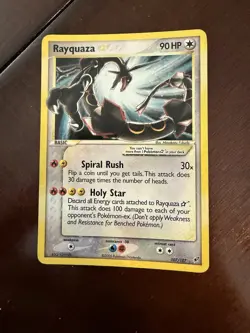 Pokemon Rayquaza Gold Star EX Deoxys Ultra Rare Holo Card #107 - Image 1