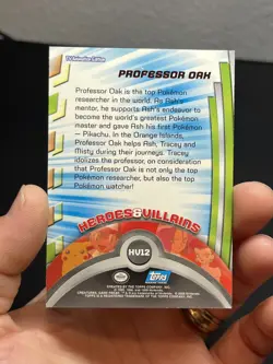 HV12 Professor Oak Pokemon Topps Series 3 Heroes & Villains Card LP Non-Holo - Image 3
