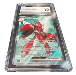 CGC 10 Scizor EX 195/162 Temporal Forces Full Art Ultra Rare Pokemon Card - Image 1