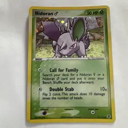 Pokemon Nidoran 71/112 Holo Common EX Fire Red & Leaf Green Trading Card LP dd - Image 1