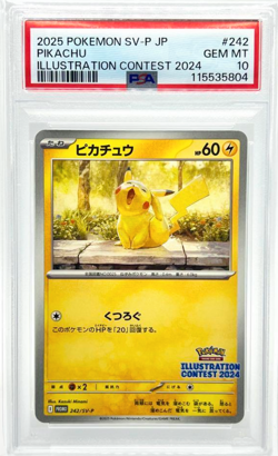 PSA10 Pokemon Card Japanese Promo Pikachu Illustration Contest 2024 242/SV-P JP - Image 2