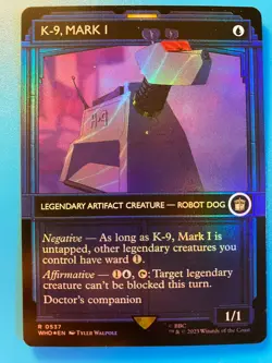 MTG 1x FOIL SHOWCASE K-9,MARK I #537 Universes: Beyond Doctor Who Magic x1 NM - Image 1
