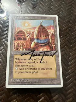 Mtg. City of Brass. Chronicles. Played. Signed. - Image 1