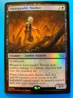 MTG 1x FOIL Unstoppable Slasher # 294 Duskmourn: House of Horror Magic the x1 NM - Image 1