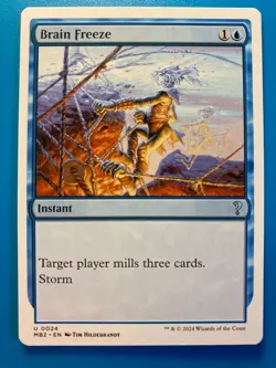 MTG 1x WHITE BORDER Brain Freeze # 24 Mystery Booster 2 Magic Gathering x1 NM - Image 1