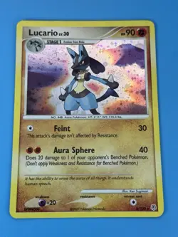 Lucario 6/130 Diamond and Pearl Holo Rare Swirl NM+ Pokemon TCG - Image 2