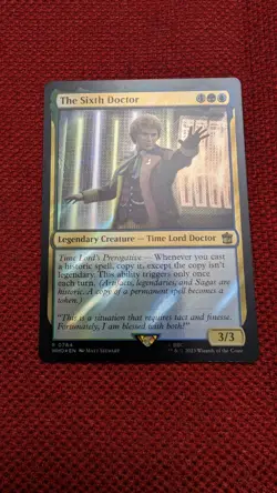 The Sixth Doctor SURGE FOIL Extended Art MTG Universes Beyond Dr Who Pack Fresh - Image 1
