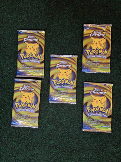 ((( 5 ))) 2000 Pokemon Topps Chrome Series 1 Sealed Booster Packs - Image 1