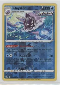 Cloyster Reverse Foil Pokemon Sword & Shield Fusion Strike #051 - Image 1