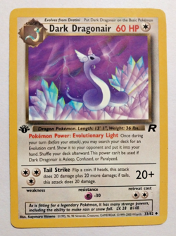 Pokemon TCG Card - Dark Dragonair - 33/82 Team Rocket 1st FIRST EDITION - Image 1