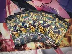 Pokemon Crown Zenith SWSH New and Sealed Booster Packs. Lot of 5 - Image 1