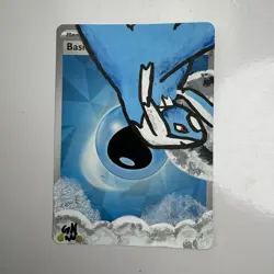 Pokemon Hand Painted Matching Latios and Latias Fire/water Energy Cards Original - Image 2