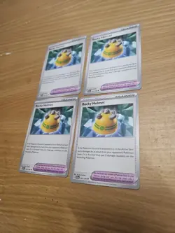4x Rocky Helmet 193/198 Scarlet & Violet Base Pokemon TCG - Trainer Playset - Image 3