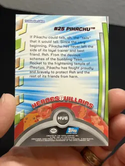 Pikachu Topps Pokemon TV Animation Edition Series 3 Heroes & Villains #HV6 - Image 3