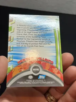 Pikachu Topps Pokemon TV Animation Edition Series 3 Heroes & Villains #HV6 - Image 4