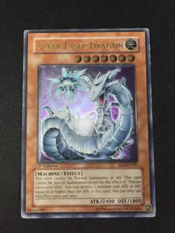 Yugioh Cyber Laser Dragon ULTIMATE RARE *1st Edition* SOI-EN007 LP/MP - Image 1