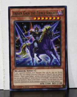 YuGiOh Arisen Gaia The Fierce Knight Rare 1st Edition BOSH-EN098 - Image 1
