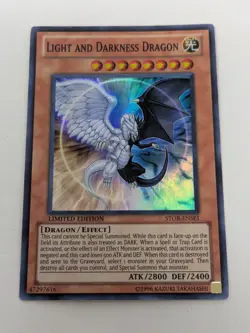 Yugioh Light and Darkness Dragon - STOR-ENSE1 Limited Edition Super Rare VLP-LP - Image 1